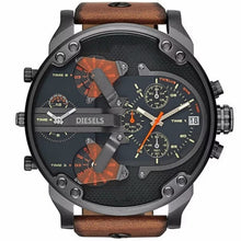 Load image into Gallery viewer, 2019  reloj Montre luxe Military Clock Leather Strap 53MM Big dial DZ Stainless steel Watch Men&#39;s Sport Quartz Diesels Watch 11