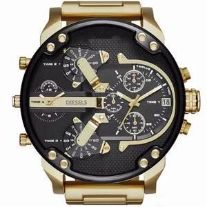 2019  reloj Montre luxe Military Clock Leather Strap 53MM Big dial DZ Stainless steel Watch Men's Sport Quartz Diesels Watch 11