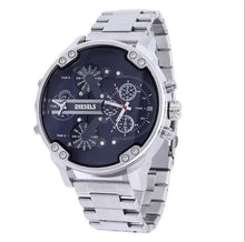Load image into Gallery viewer, 2019  reloj Montre luxe Military Clock Leather Strap 53MM Big dial DZ Stainless steel Watch Men&#39;s Sport Quartz Diesels Watch 11