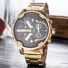 Load image into Gallery viewer, 2019  reloj Montre luxe Military Clock Leather Strap 53MM Big dial DZ Stainless steel Watch Men&#39;s Sport Quartz Diesels Watch 11