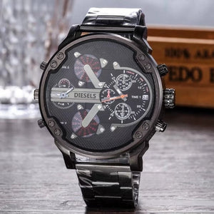2019  reloj Montre luxe Military Clock Leather Strap 53MM Big dial DZ Stainless steel Watch Men's Sport Quartz Diesels Watch 11