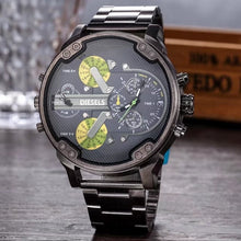 Load image into Gallery viewer, 2019  reloj Montre luxe Military Clock Leather Strap 53MM Big dial DZ Stainless steel Watch Men&#39;s Sport Quartz Diesels Watch 11
