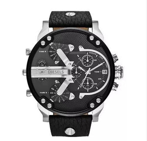 2019  reloj Montre luxe Military Clock Leather Strap 53MM Big dial DZ Stainless steel Watch Men's Sport Quartz Diesels Watch 11