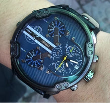 Load image into Gallery viewer, 2019  reloj Montre luxe Military Clock Leather Strap 53MM Big dial DZ Stainless steel Watch Men&#39;s Sport Quartz Diesels Watch 11