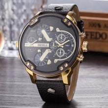 Load image into Gallery viewer, 2019  reloj Montre luxe Military Clock Leather Strap 53MM Big dial DZ Stainless steel Watch Men&#39;s Sport Quartz Diesels Watch 11