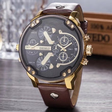 Load image into Gallery viewer, 2019  reloj Montre luxe Military Clock Leather Strap 53MM Big dial DZ Stainless steel Watch Men&#39;s Sport Quartz Diesels Watch 11