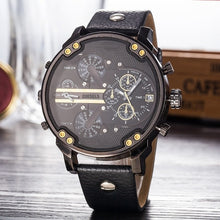 Load image into Gallery viewer, 2019  reloj Montre luxe Military Clock Leather Strap 53MM Big dial DZ Stainless steel Watch Men&#39;s Sport Quartz Diesels Watch 11