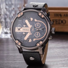Load image into Gallery viewer, 2019  reloj Montre luxe Military Clock Leather Strap 53MM Big dial DZ Stainless steel Watch Men&#39;s Sport Quartz Diesels Watch 11