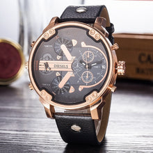 Load image into Gallery viewer, 2019  reloj Montre luxe Military Clock Leather Strap 53MM Big dial DZ Stainless steel Watch Men&#39;s Sport Quartz Diesels Watch 11